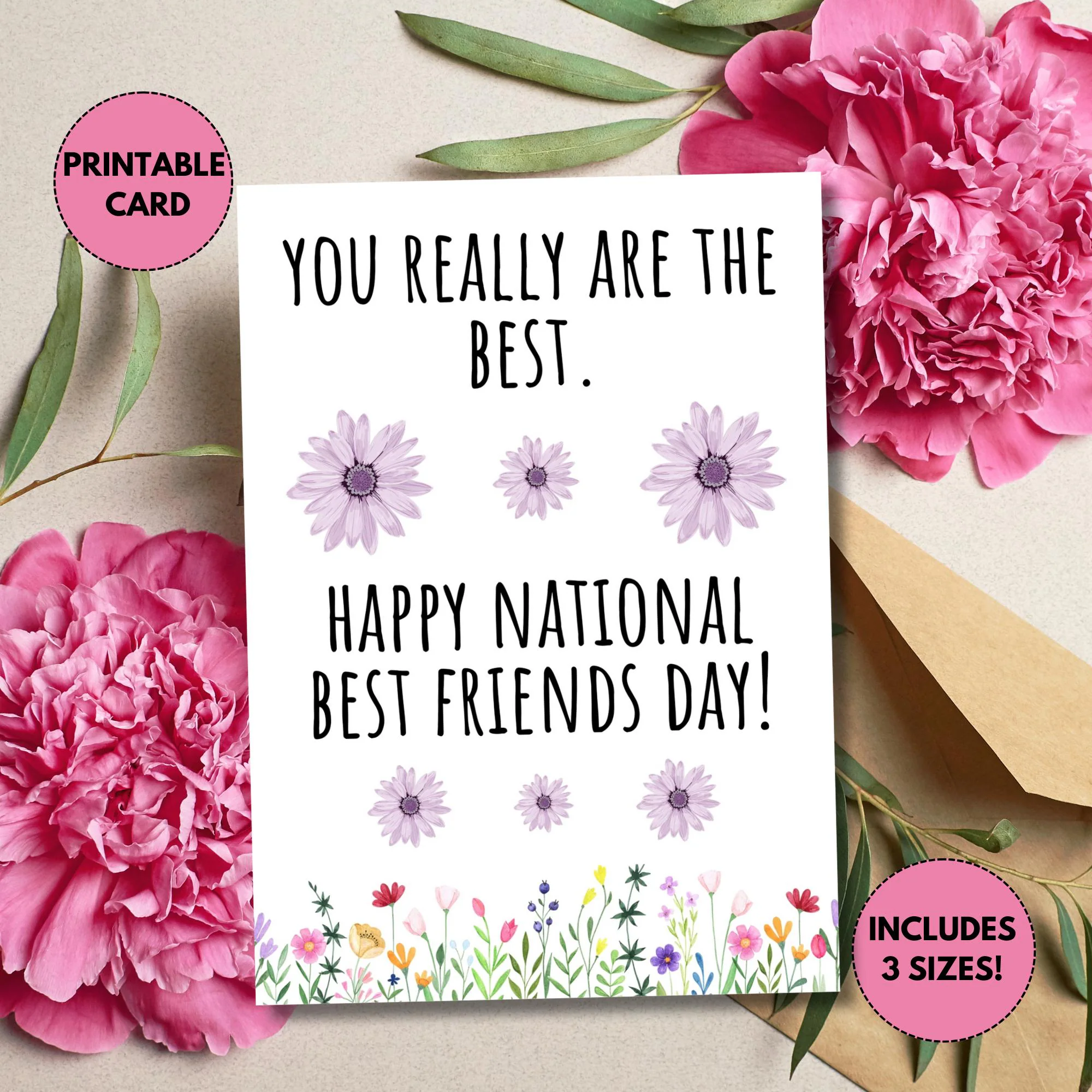Printable Best Friends Day Card National