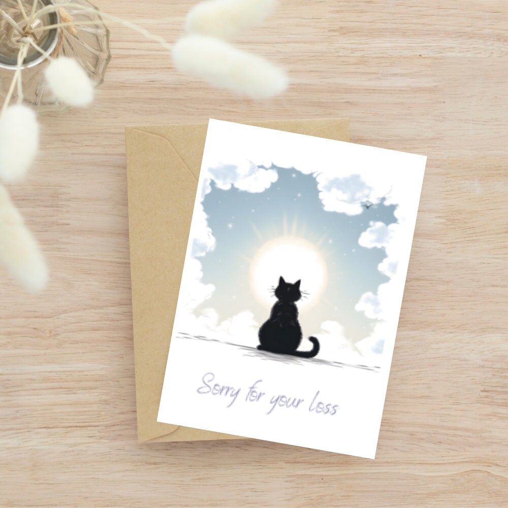 Printable Cat Sympathy Card Sorry For Printable Cat Sympathy Card Sorry For