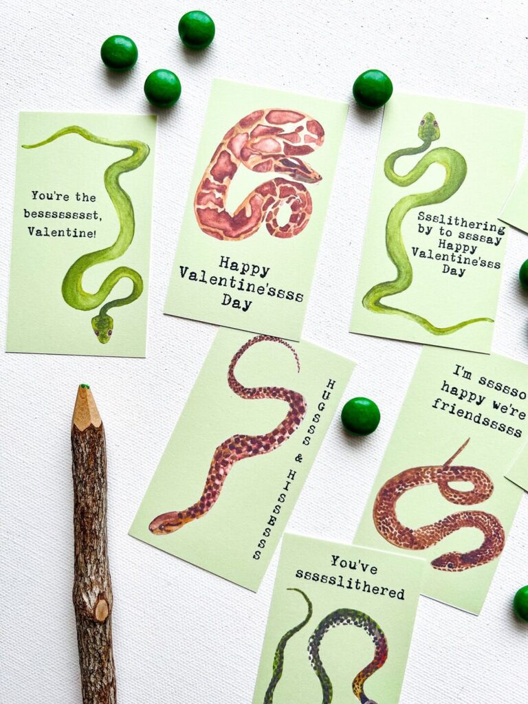 Printable Snake Valentine Cards For Kids Printable Snake Valentine Cards For Kids