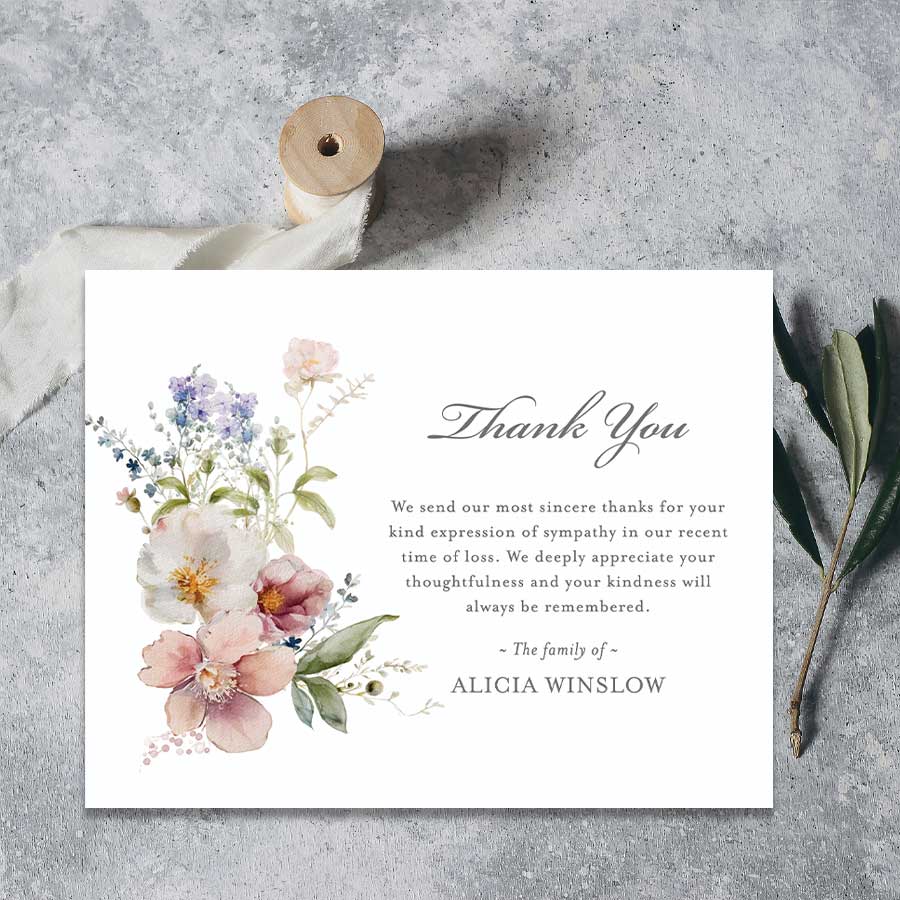 Printable Sympathy Acknowledgement Cards Printable Sympathy Acknowledgement Cards