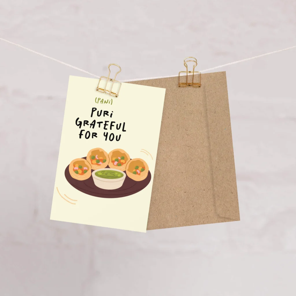 Puri Grateful Indian Greeting Cards Asian Desi Street Food Puri Grateful Indian Greeting Cards Asian Desi Street Food