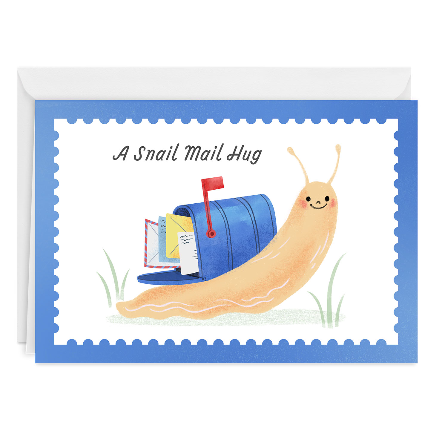 Snail Mail Hug Custom Thinking Of You Card 2PGM4575