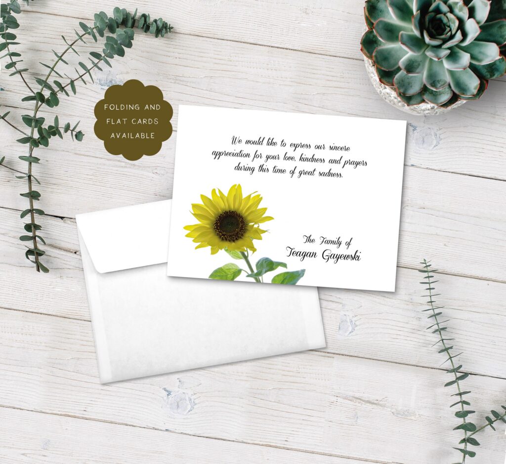 Sympathy Acknowledgement Cards Funeral Sympathy Acknowledgement Cards Funeral