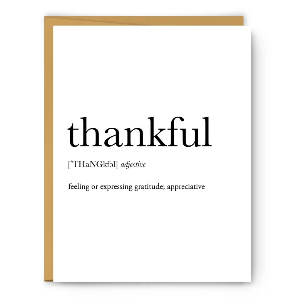 Thankful Definition Greeting Card Thankful Definition Greeting Card