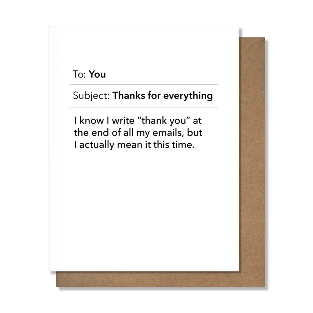 Thanks Email Card Thanks Email Card