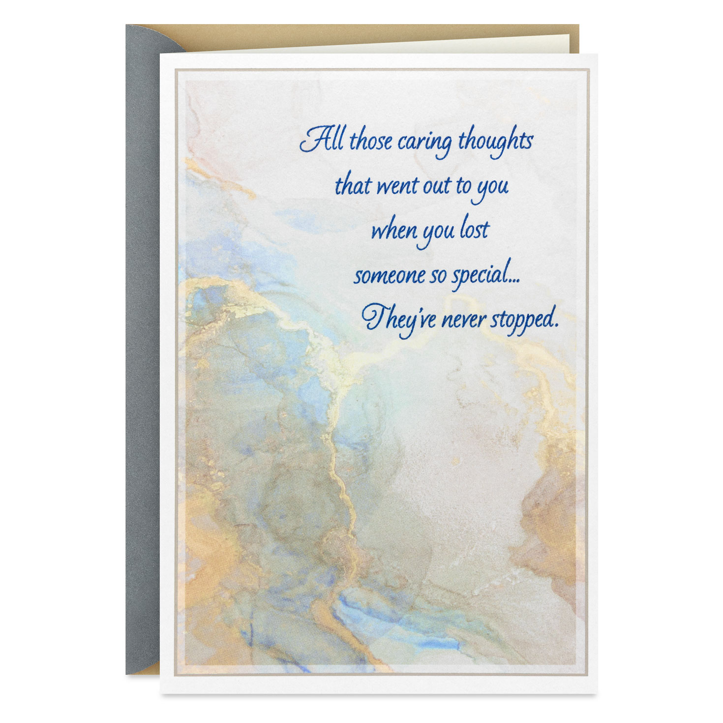 The Caring Thoughts Have Never Stopped Sympathy Card For Anniversary Of Death 499S8409