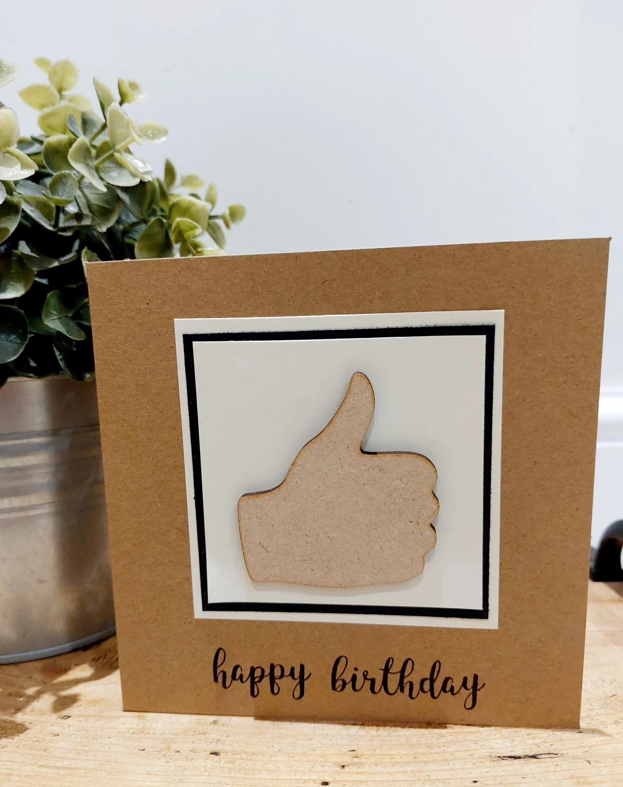 Thumbs Up Birthday Card Braille Option