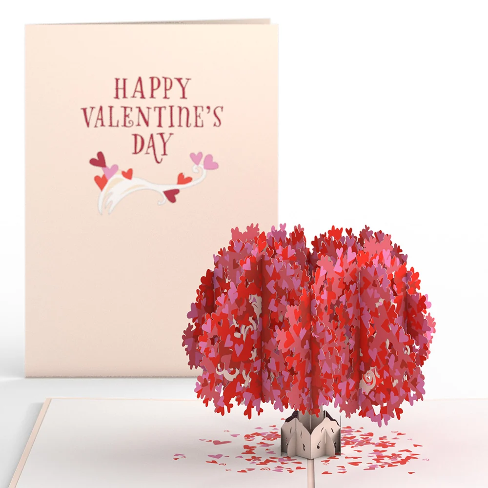 Valentine S Day Tree Pop Up Card Valentine S Day Tree Pop Up Card