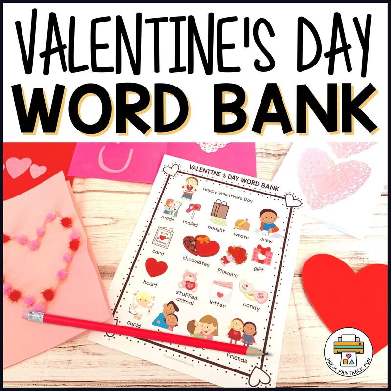 Valentines Day Card Making Station With Free Word Bank