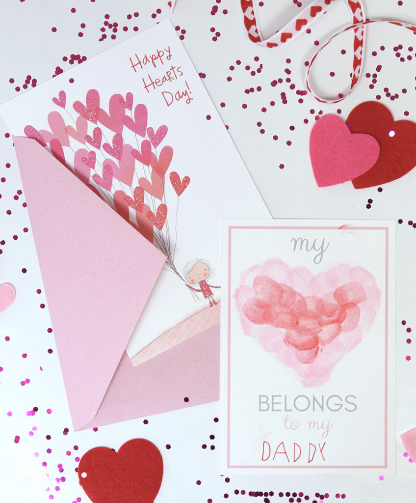 Valentines Day Kids Thumbprint Art