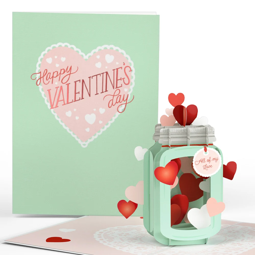 Valentines Day Love Jar Pop Up Card Valentines Day Love Jar Pop Up Card