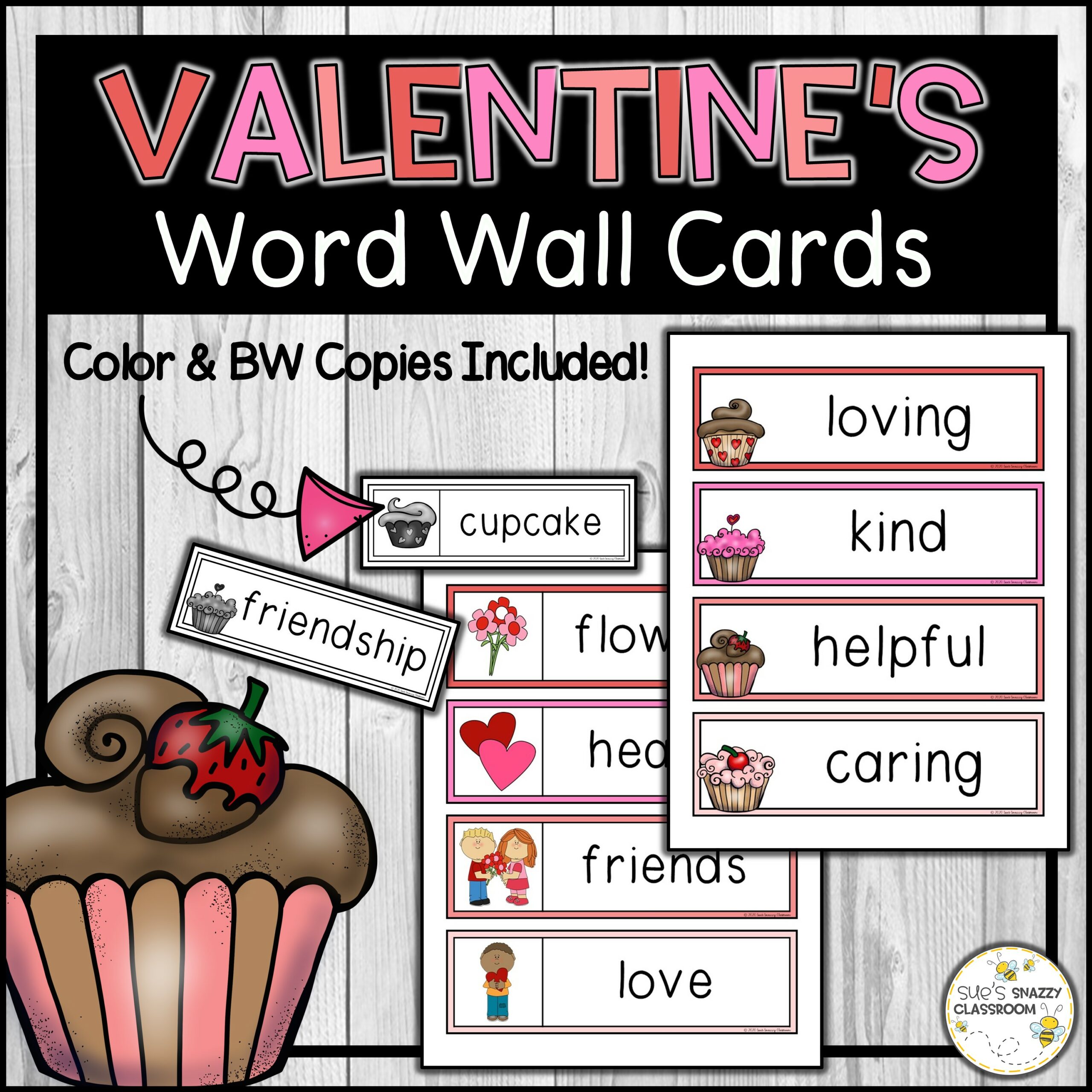 Valentines Day Word Wall Cards