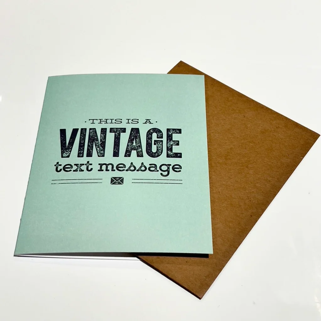 Vintage Text Message Analog Greeting Card Vintage Text Message Analog Greeting Card