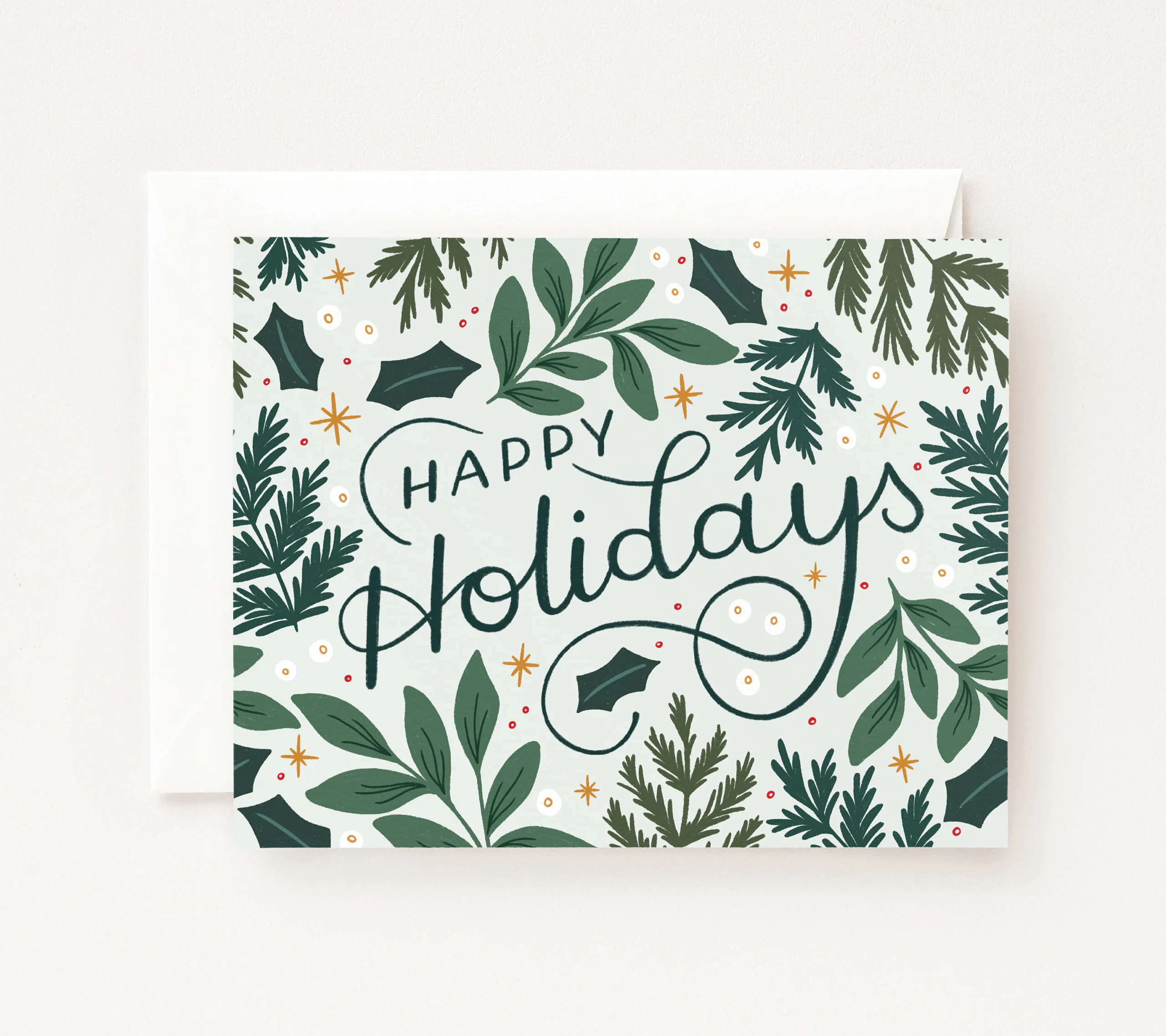 Winter Pine Holiday Cards Botanical