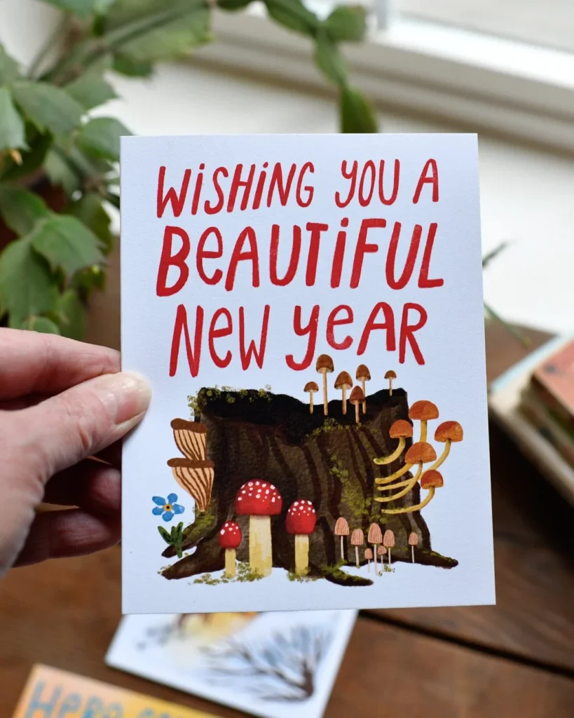 Wishing Youa Beautiful New Year Greeting Card Wishing Youa Beautiful New Year Greeting Card